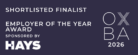 Oxfordshire Business Awards: Employer of the Year Finalist badge.